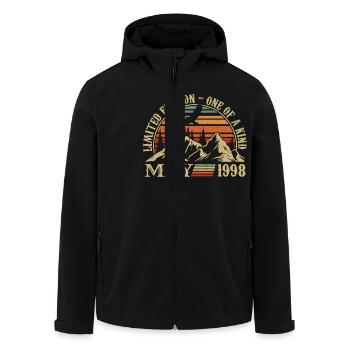 Legenden geboren im Mai 1998 Geburtstag Mai 1998 - Recycelte Männer Softshell-Jacke von Stanley/Stella - Schwarz - Vorne - AI Model Male 185 light (185cm)
