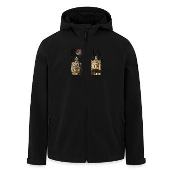 ROME - Recycelte Männer Softshell-Jacke von Stanley/Stella - Schwarz - Vorne - AI Model Male 185 light (185cm)