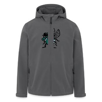 cool_fly_3c_white - Men’s Recycled Softshell Jacket by Stanley/Stella - black - Front - AI Model Male 185 light (185cm)