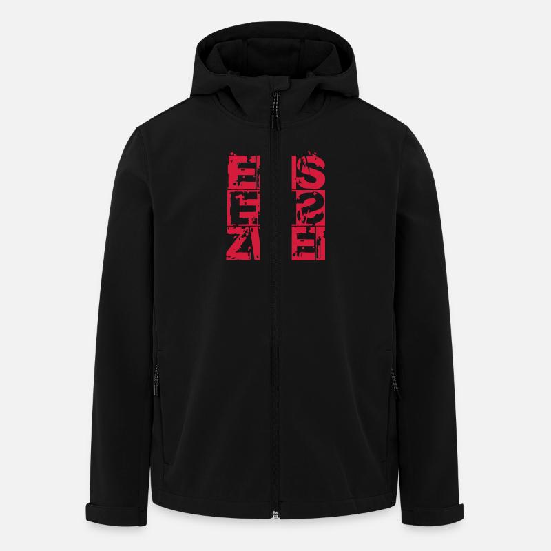 einseinszwei - Recycelte Männer Softshell-Jacke von Stanley/Stella - Schwarz