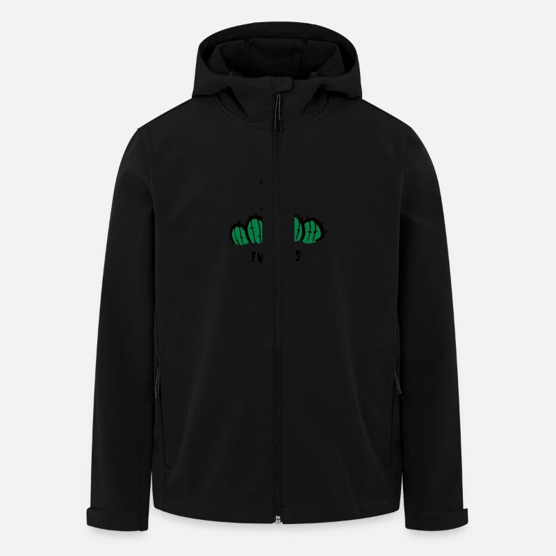 Fucktus - Recycelte Männer Softshell-Jacke von Stanley/Stella - Schwarz