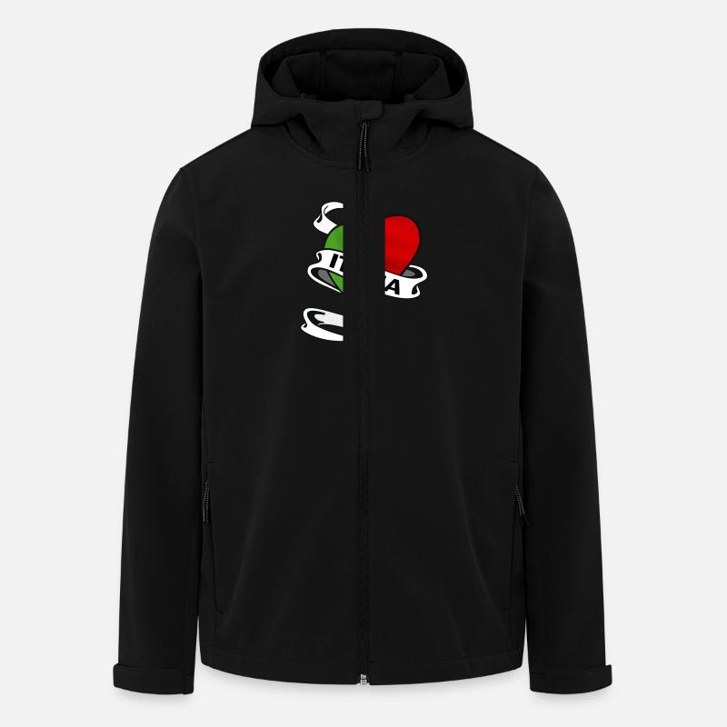 italien herz - Recycelte Männer Softshell-Jacke von Stanley/Stella - Schwarz