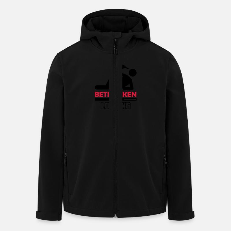 betrunken_02 - Recycelte Männer Softshell-Jacke von Stanley/Stella - Schwarz