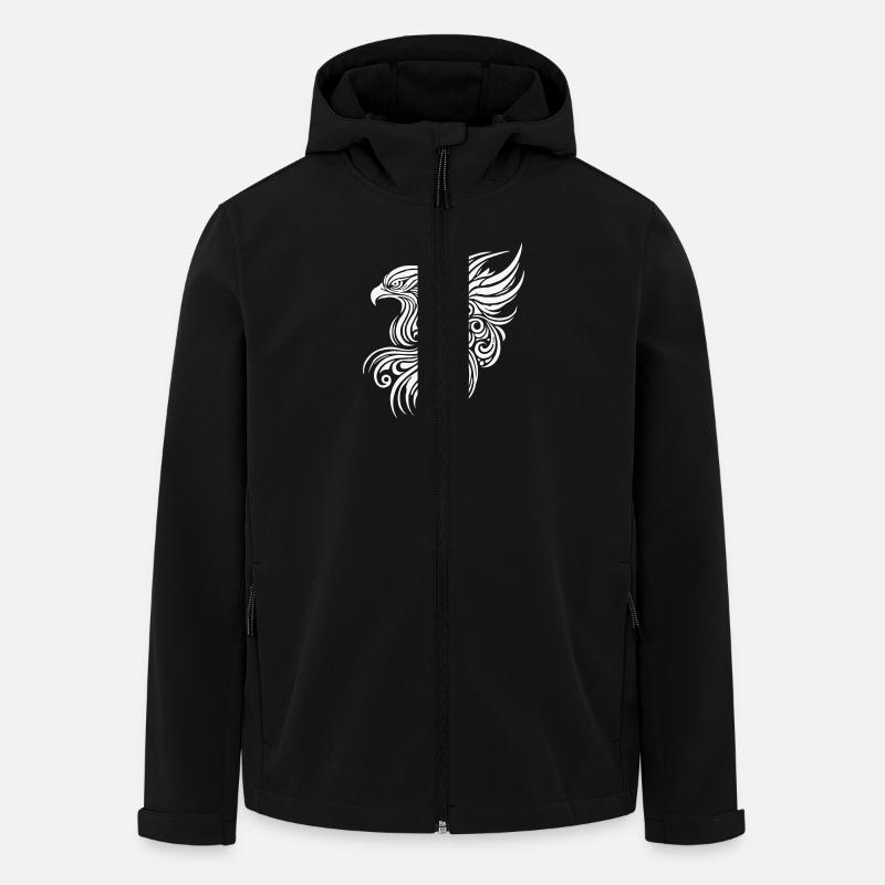 adler tribal 1 - Recycelte Männer Softshell-Jacke von Stanley/Stella - Schwarz