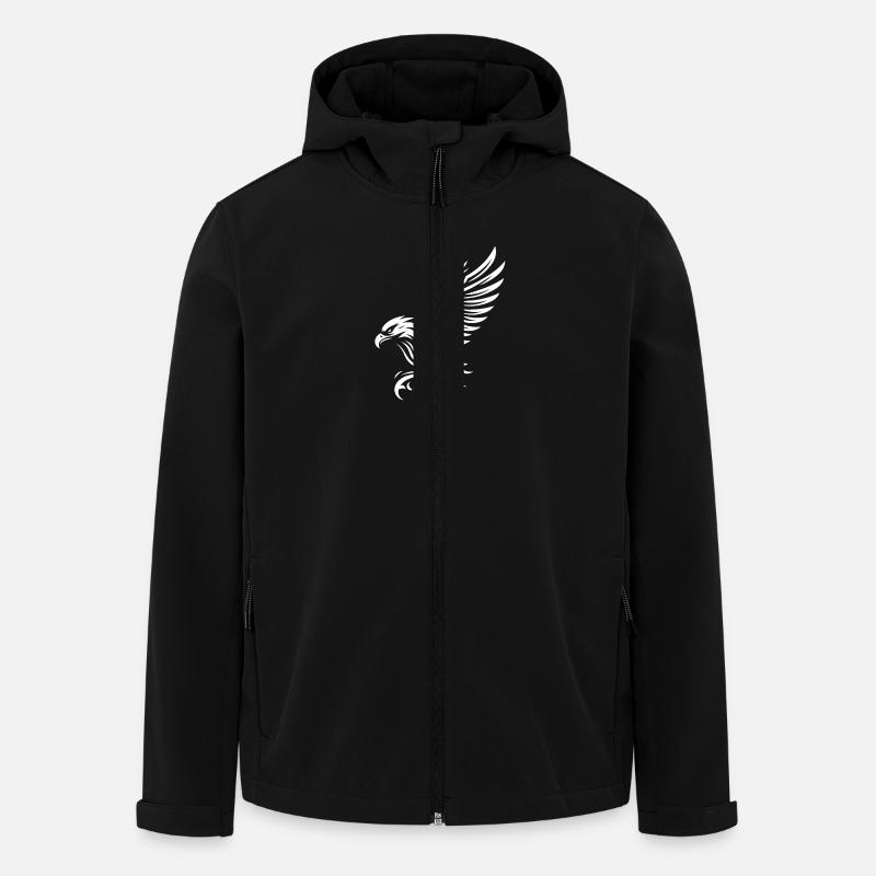 Eagle Tattoo Logo - Men’s Recycled Softshell Jacket by Stanley/Stella - black