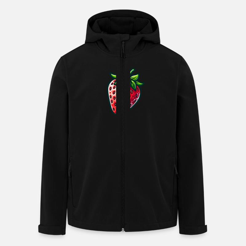 Erdbeere - Recycelte Männer Softshell-Jacke von Stanley/Stella - Schwarz