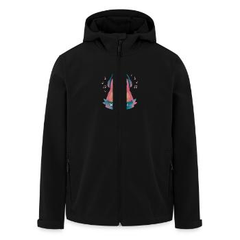 Faultier Musikliebhaber - Recycelte Männer Softshell-Jacke von Stanley/Stella - Schwarz - Vorne - AI Model Male 185 light (185cm)