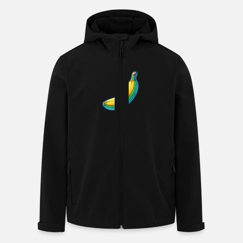 Kontrastierende Banane - Recycelte Männer Softshell-Jacke von Stanley/Stella - Schwarz
