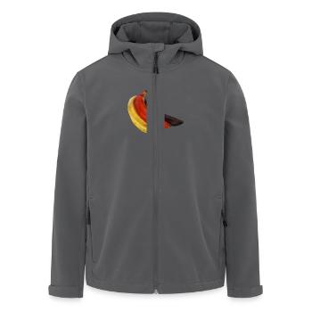 Banana republic - Men’s Recycled Softshell Jacket by Stanley/Stella - black - Front - AI Model Male 185 light (185cm)