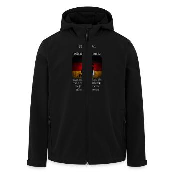 respekt_und_anerkennung_fuer_unsere_gefa - Recycelte Männer Softshell-Jacke von Stanley/Stella - Schwarz - Vorne - AI Model Male 185 light (185cm)