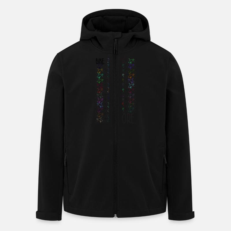 BIKE MORE. Mosaic - Men’s Recycled Softshell Jacket by Stanley/Stella - black