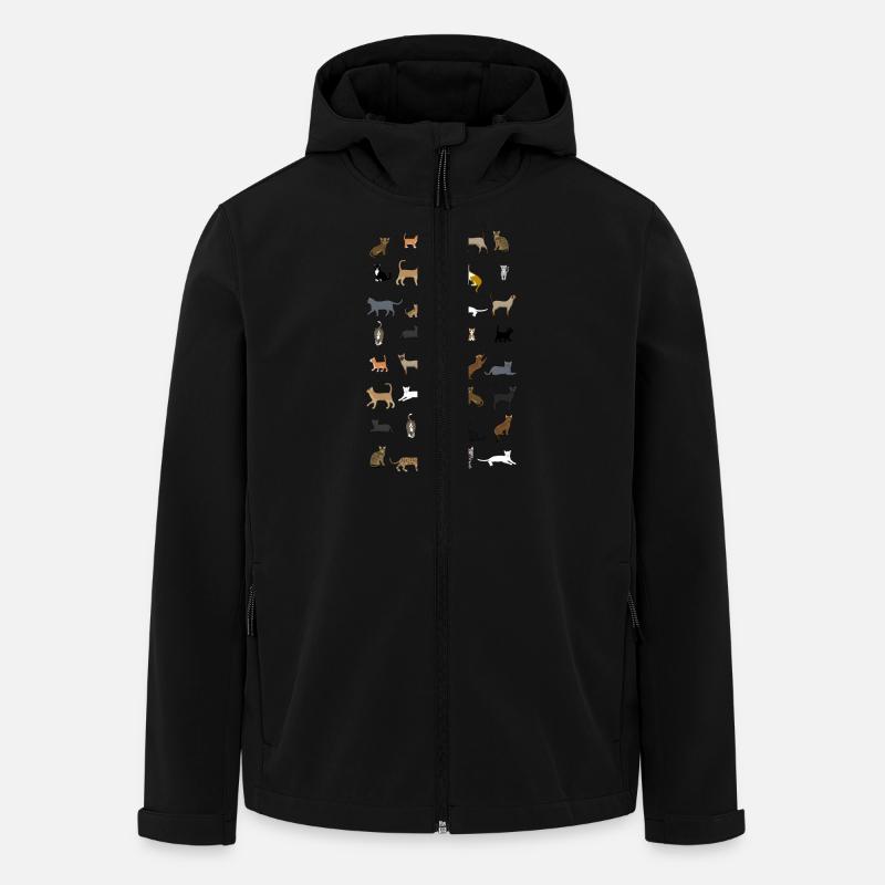 All cats - Veste softshell homme en polyester recyclé Stanley/Stella - noir