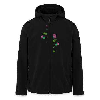 scotland thistle flower - Recycelte Männer Softshell-Jacke von Stanley/Stella - Schwarz - Vorne - AI Model Male 185 light (185cm)