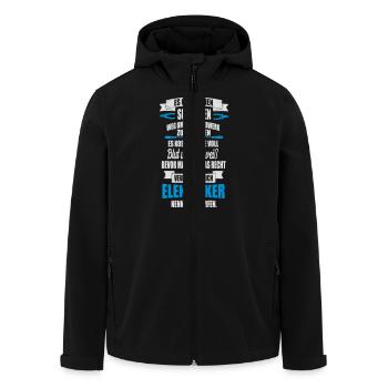 Elektriker Shirt - Nur für die besten - Recycelte Männer Softshell-Jacke von Stanley/Stella - Schwarz - Vorne - AI Model Male 185 light (185cm)