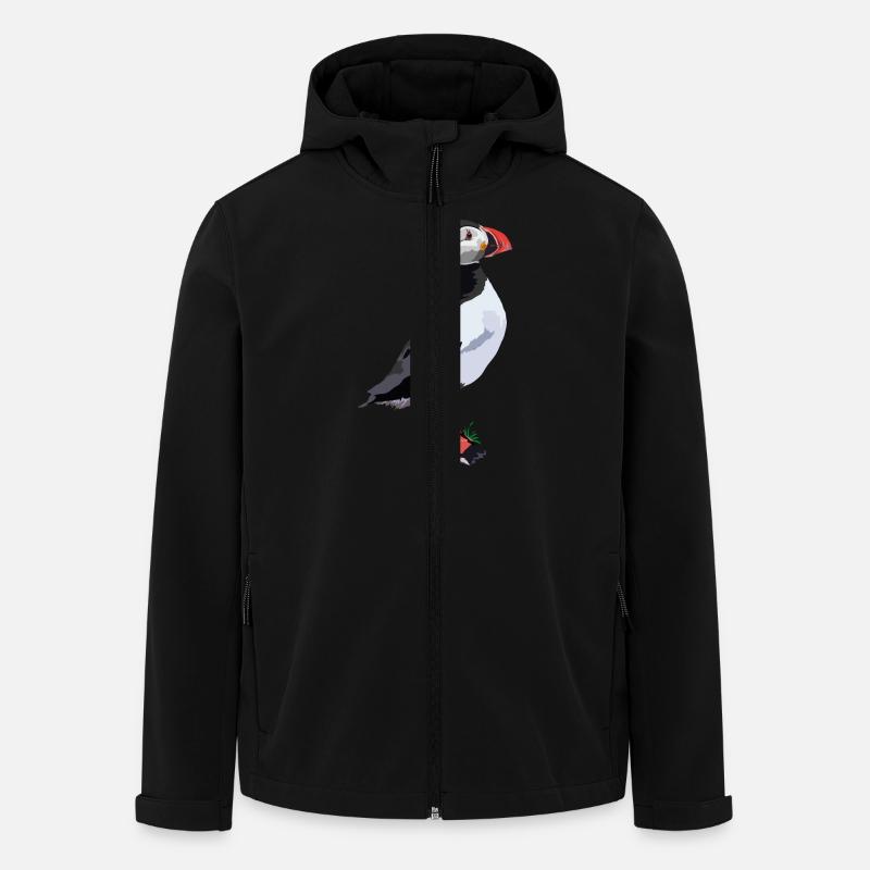 Papageitaucher - Recycelte Männer Softshell-Jacke von Stanley/Stella - Schwarz
