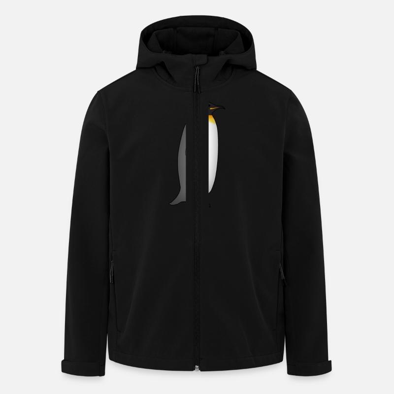 Kaiserpinguin steht - Recycelte Männer Softshell-Jacke von Stanley/Stella - Schwarz