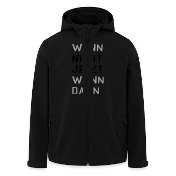 Sprüche - Recycelte Männer Softshell-Jacke von Stanley/Stella - Schwarz - Vorne - AI Model Male 185 light (185cm)