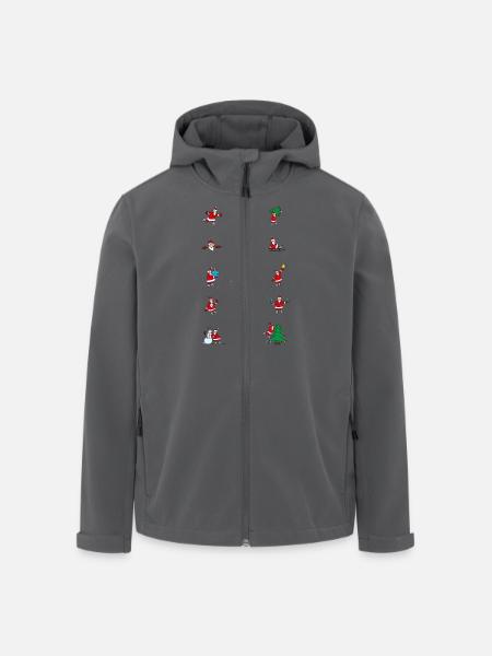 -Weihnachtsmänner - Recycelte Männer Softshell-Jacke von Stanley/Stella - Schwarz