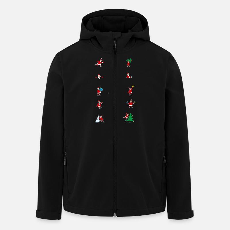 -Weihnachtsmänner - Recycelte Männer Softshell-Jacke von Stanley/Stella - Schwarz