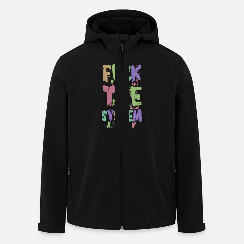 Fuck the System - Recycelte Männer Softshell-Jacke von Stanley/Stella - Schwarz