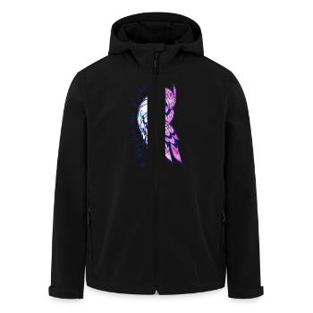 Owl Night - Men’s Recycled Softshell Jacket by Stanley/Stella - black - Front - AI Model Male 185 light (185cm)