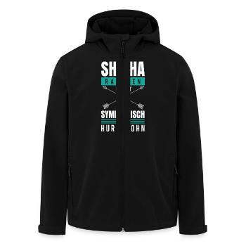 Shisha Sympathisch - Recycelte Männer Softshell-Jacke von Stanley/Stella - Schwarz - Vorne - AI Model Male 185 light (185cm)