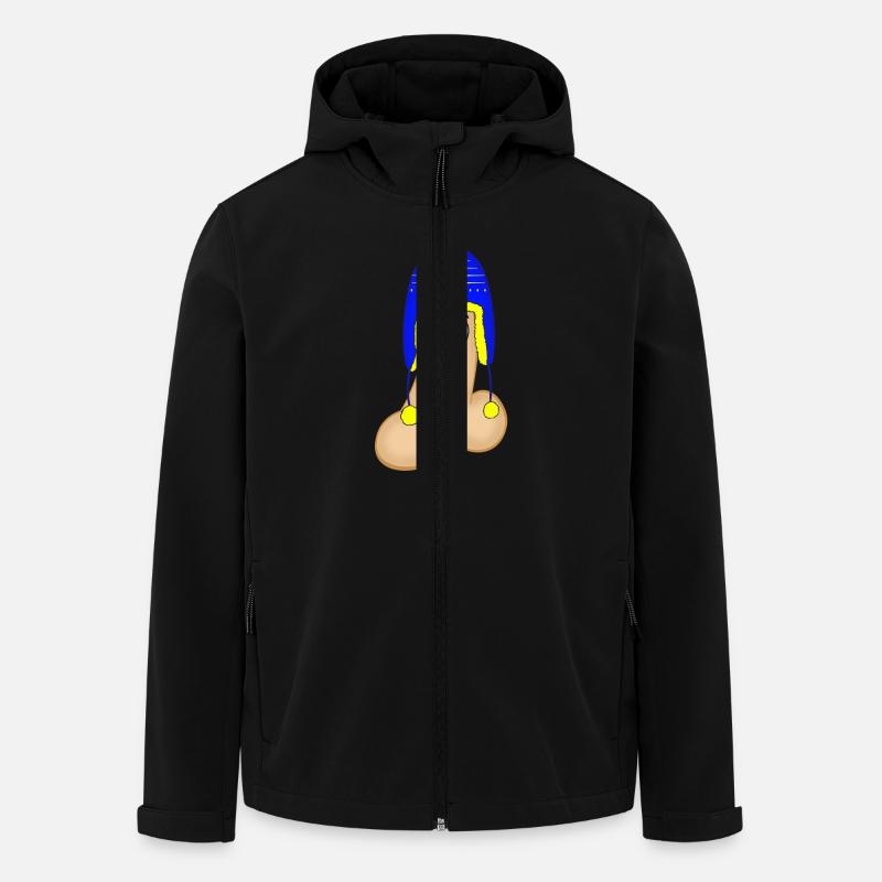 Pimmel - Recycelte Männer Softshell-Jacke von Stanley/Stella - Schwarz