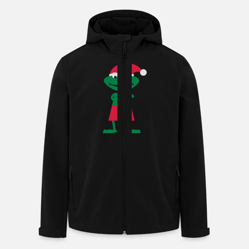 Weihnachtsfrosch - Recycelte Männer Softshell-Jacke von Stanley/Stella - Schwarz