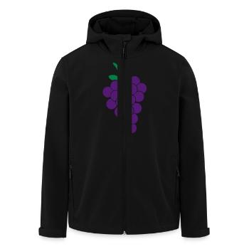 grapes - Men’s Recycled Softshell Jacket by Stanley/Stella - black - Front - AI Model Male 185 light (185cm)