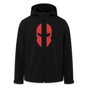 Sparta / Spartan Helmet - Recycelte Männer Softshell-Jacke von Stanley/Stella - Schwarz - Vorne - AI Model Male 185 light (185cm)
