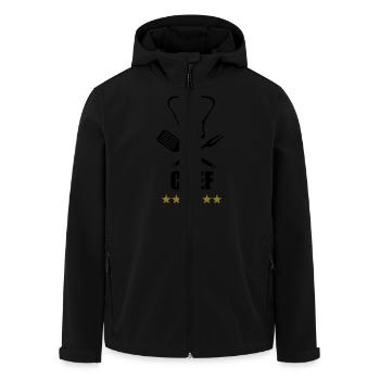 Chef - Veste softshell homme en polyester recyclé Stanley/Stella - noir - Devant - AI Model Male 185 light (185cm)