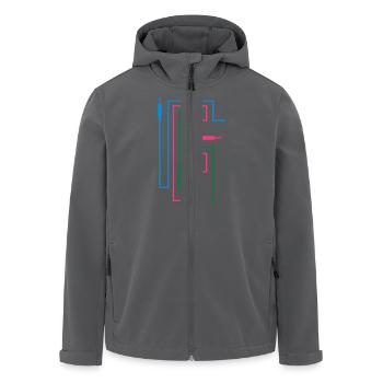 TON TRON - jack plug with cable - Men’s Recycled Softshell Jacket by Stanley/Stella - black - Front - AI Model Male 185 light (185cm)