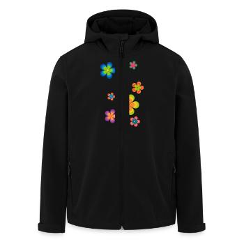 limited edition 03 flowerpower - Recycelte Männer Softshell-Jacke von Stanley/Stella - Schwarz - Vorne - AI Model Male 185 light (185cm)