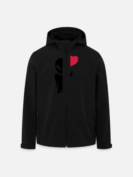 alien_love - Recycelte Männer Softshell-Jacke von Stanley/Stella - Schwarz