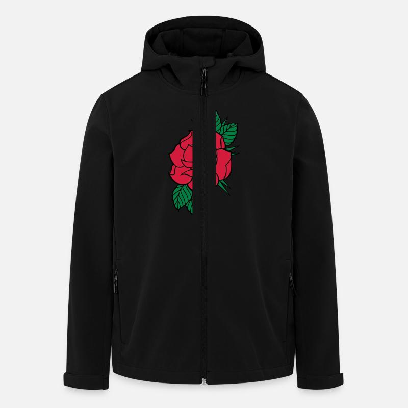 Rose - Dreifarbig - Recycelte Männer Softshell-Jacke von Stanley/Stella - Schwarz