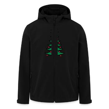 Noël / arbre de Noël (3c) - Veste softshell homme en polyester recyclé Stanley/Stella - noir - Devant - AI Model Male 185 light (185cm)