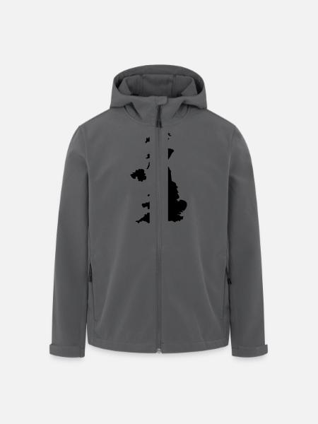 United Kingdom - Men’s Recycled Softshell Jacket by Stanley/Stella - black
