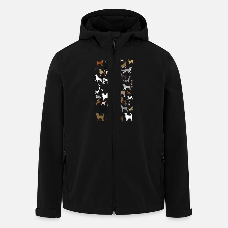 Viele Hunde Pixel - Stanley/Stella Männer Recycled Softshell Jacke Discoverer - Schwarz