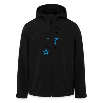 Stars - Recycelte Männer Softshell-Jacke von Stanley/Stella - Schwarz - Vorne - AI Model Male 185 light (185cm)