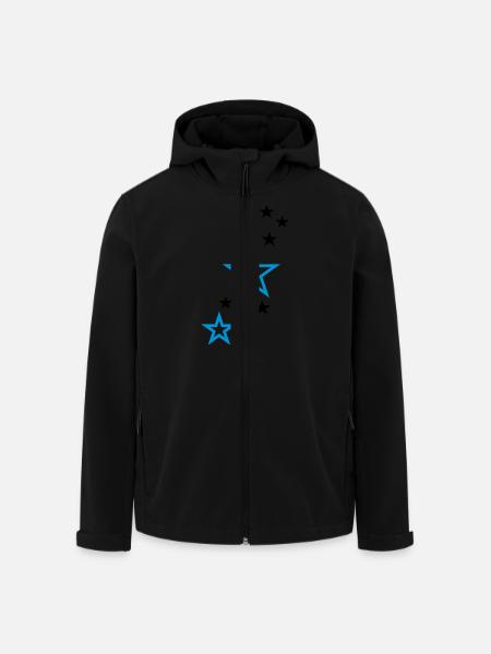 Stars - Recycelte Männer Softshell-Jacke von Stanley/Stella - Schwarz