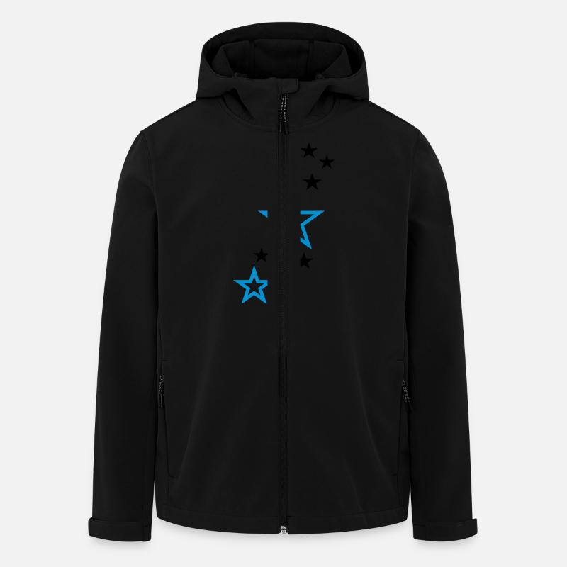 Stars - Recycelte Männer Softshell-Jacke von Stanley/Stella - Schwarz