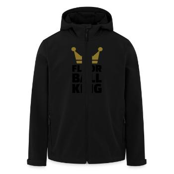 Floorball king - Recycelte Männer Softshell-Jacke von Stanley/Stella - Schwarz - Vorne - AI Model Male 185 light (185cm)