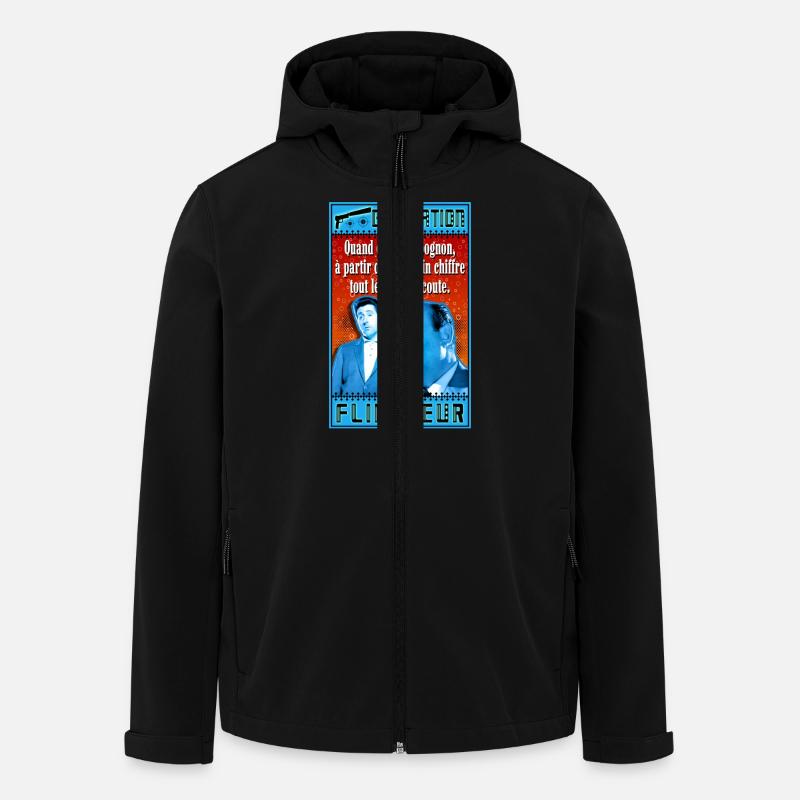 quand on parle pognon - Veste softshell homme en polyester recyclé Stanley/Stella - noir