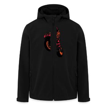 MotoGP - Motorsport - Motorrad - Recycelte Männer Softshell-Jacke von Stanley/Stella - Schwarz - Vorne - AI Model Male 185 light (185cm)