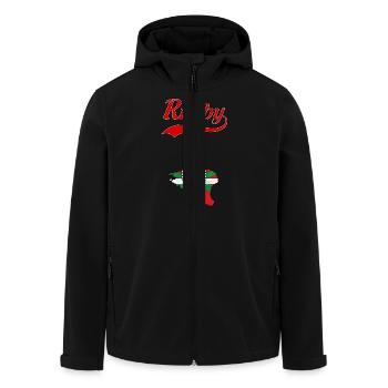 rugby basque - Veste softshell homme en polyester recyclé Stanley/Stella - noir - Devant - AI Model Male 185 light (185cm)
