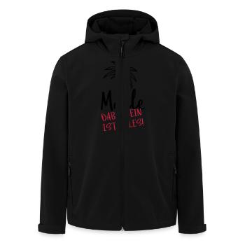 malle dabei sein - Recycelte Männer Softshell-Jacke von Stanley/Stella - Schwarz - Vorne - AI Model Male 185 light (185cm)