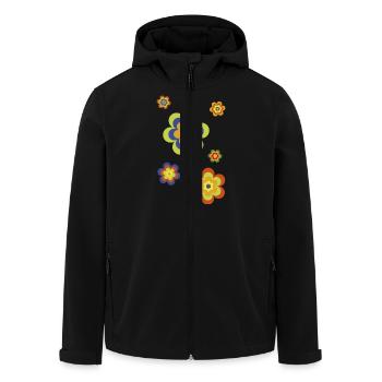 édition limitée 3a flower power - Veste softshell homme en polyester recyclé Stanley/Stella - noir - Devant - AI Model Male 185 light (185cm)