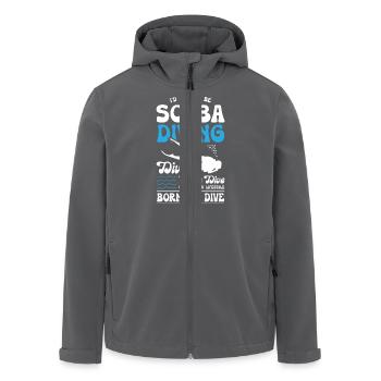 Born To Dive - Men’s Recycled Softshell Jacket by Stanley/Stella - anthracite - Front - AI Model Male 185 light (185cm)
