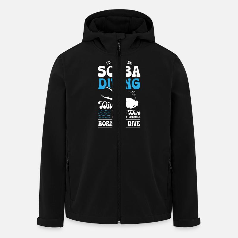 Born To Dive - Men’s Recycled Softshell Jacket by Stanley/Stella - black