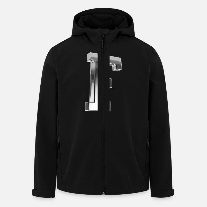 Chrome ,, F " Metallic - Recycelte Männer Softshell-Jacke von Stanley/Stella - Schwarz